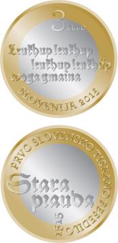 500e jaarlijkse herdenkingsdag Sloveense taal 3 euro cuni Slovenië 2015 BU